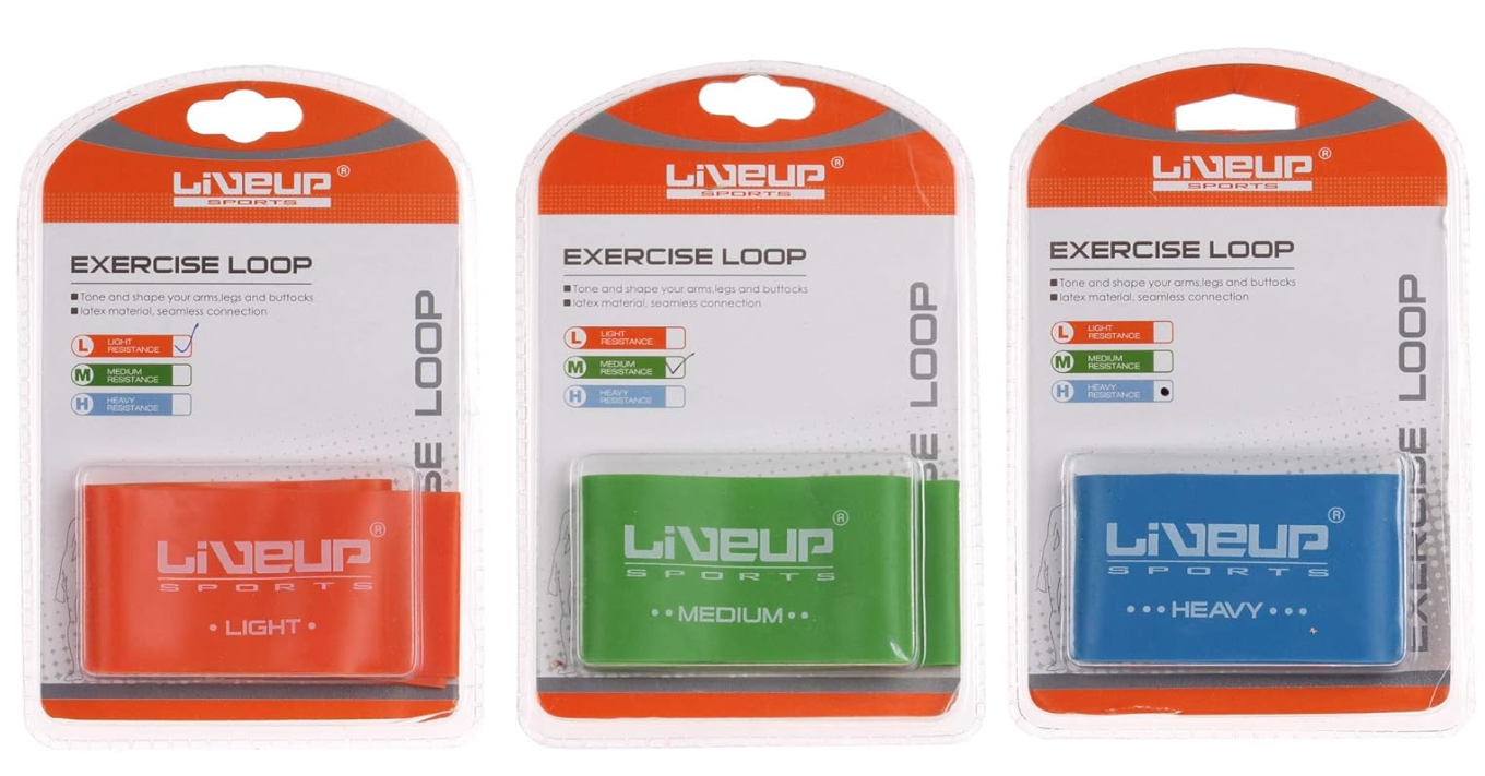 Another view of the Liveup Mini Resistance Loop Bands x 3