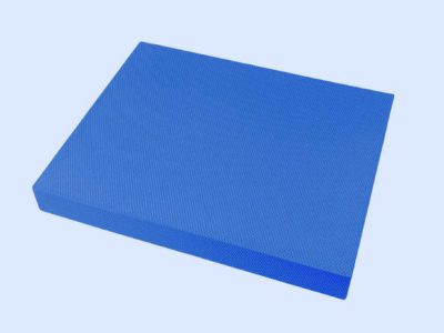 Blue rectangular foam balance pad