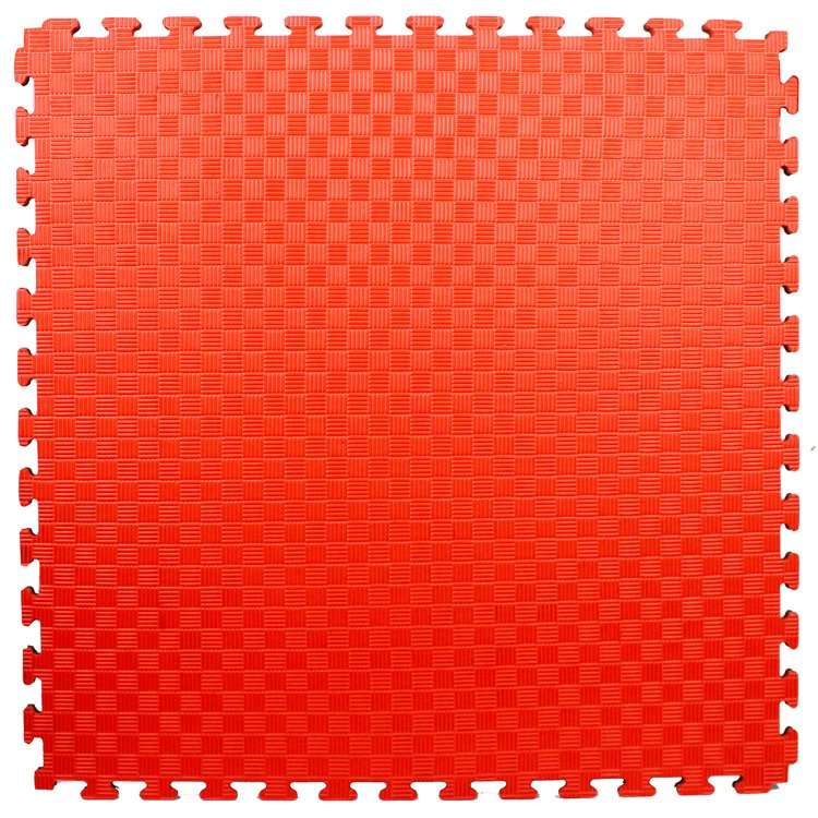 Red/Black Interlocking MMA mats 1×1 meter x 40mm - NZ Fitness Gear