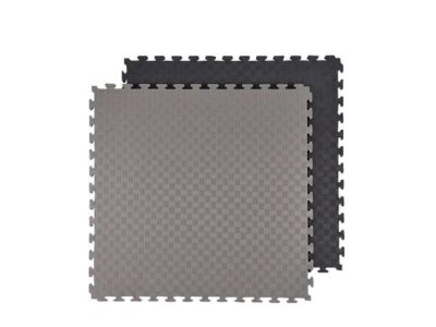Black/Grey Gym Flooring Mats Interlocking 1x1 meter x 40mm